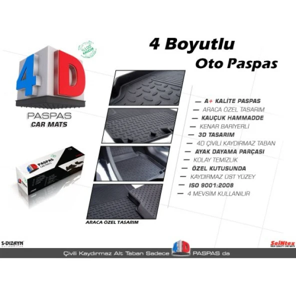 Skoda Rapid 4D Havuzlu Paspas A+Kalite - Resim 3
