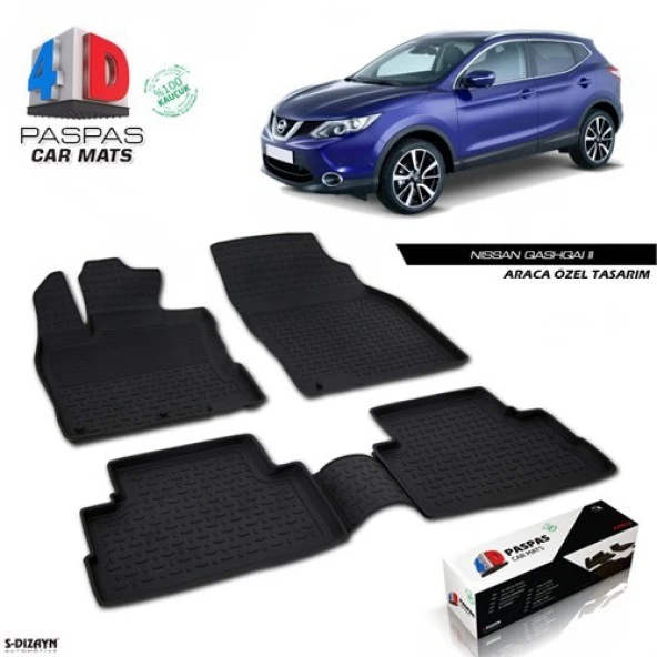 NISSAN Qashqai 2 4D Havuzlu Paspas A+Kalite 2014 ve Üzeri ürün görseli 1