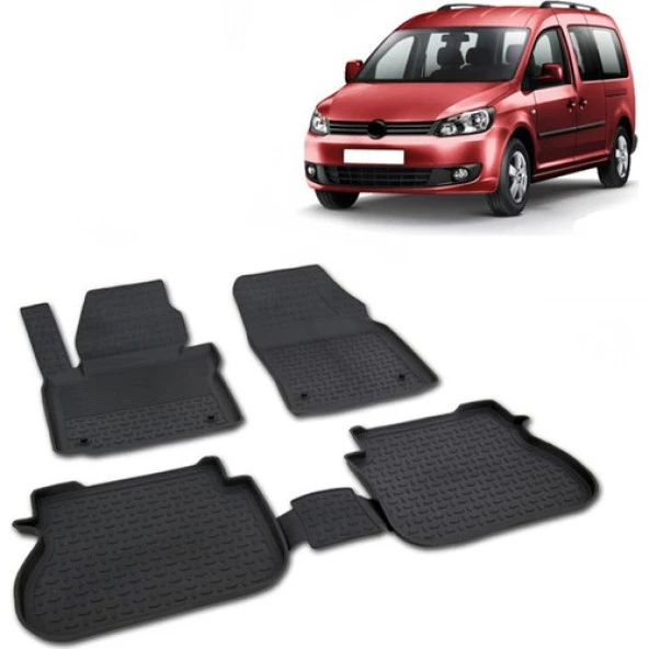 Volkswagen Caddy 4D Havuzlu Paspas 2004 Üzeri A+Plus ürün görseli 1