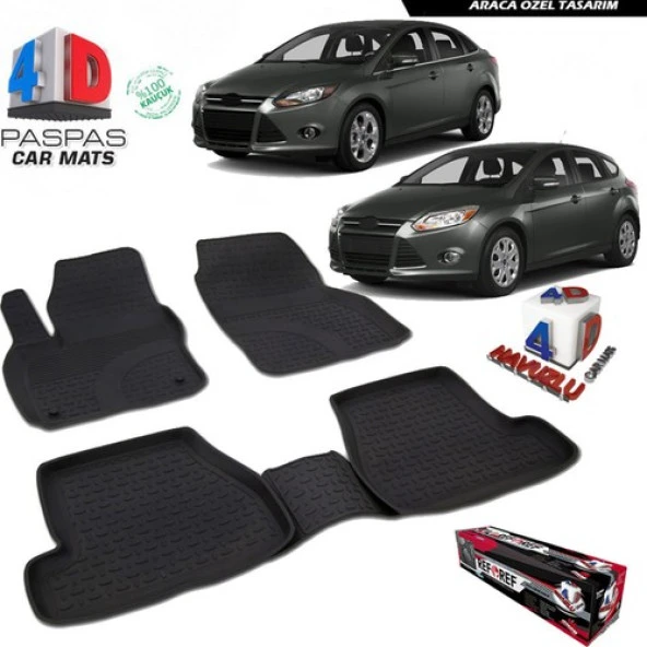 Ford Focus 3 HB SD 4D Havuzlu Paspas 2011 ve Üzeri A+Plus ürün görseli 1