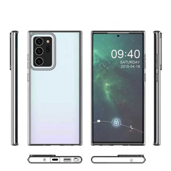 Galaxy Note 20 Ultra Kılıf İnce Esnek Şeffaf Silikon ürün görseli 1