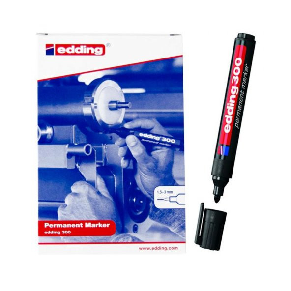 EDDING PERMANENT MARKER YUV.UC SIYAH 10 LU (300) ürün görseli 1