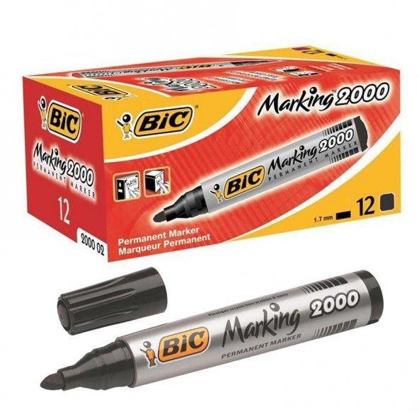 BIC PERMANENT MARKER 2000 SIYAH 12 LI KUTU ürün görseli 1
