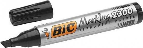 BIC PERMANENT MARKER 2300 KESIK UC SIYAH TEKLI - Resim 2