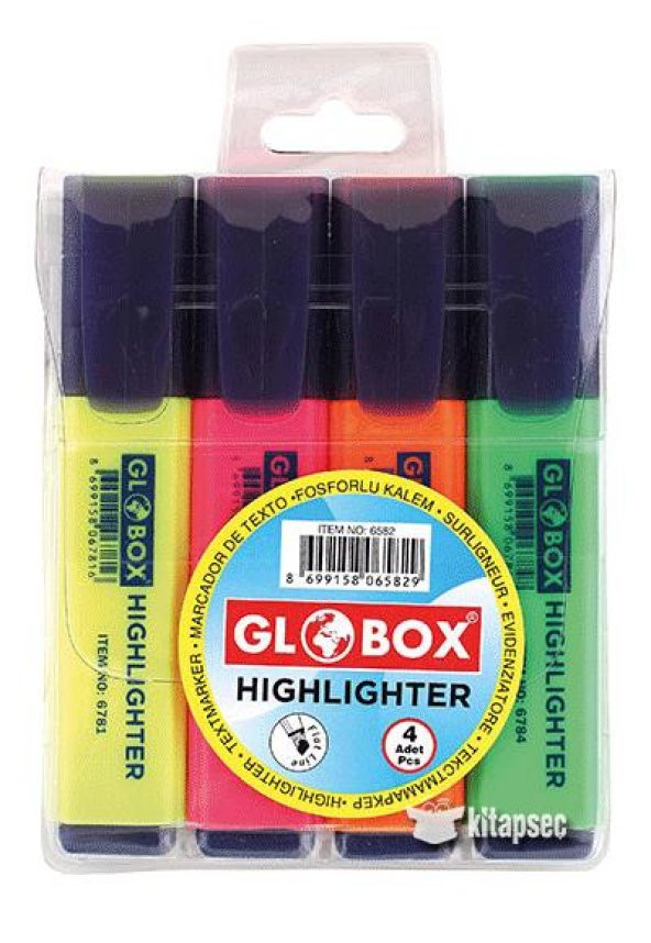 GLOBOX FOSFORLU KALEM 4 RENK(6582) ürün görseli 1
