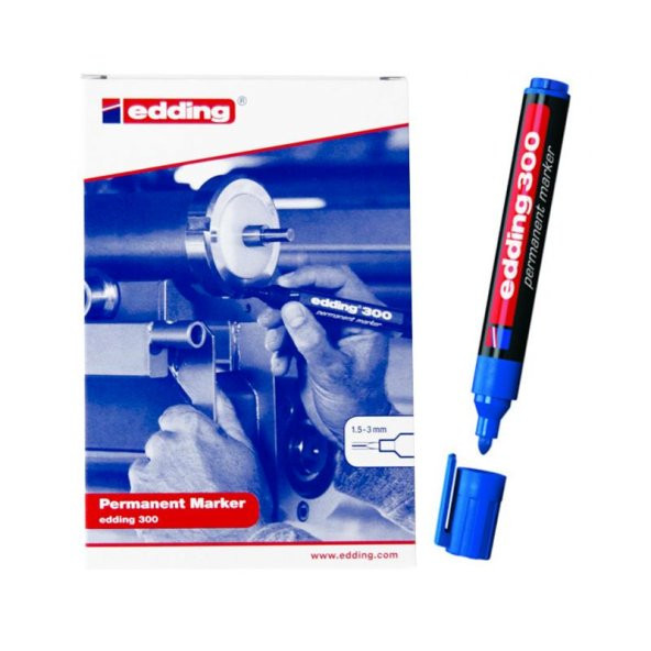 EDDING PERMANENT MARKER YUV.UC MAVI 10 LU (300) ürün görseli 1