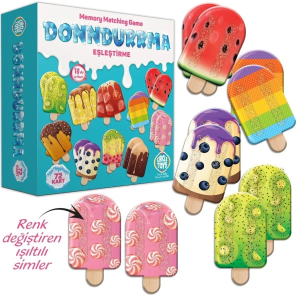 AteşTech Dondurma Eşleştirme Kartları 18 Ay+ ürün görseli 1
