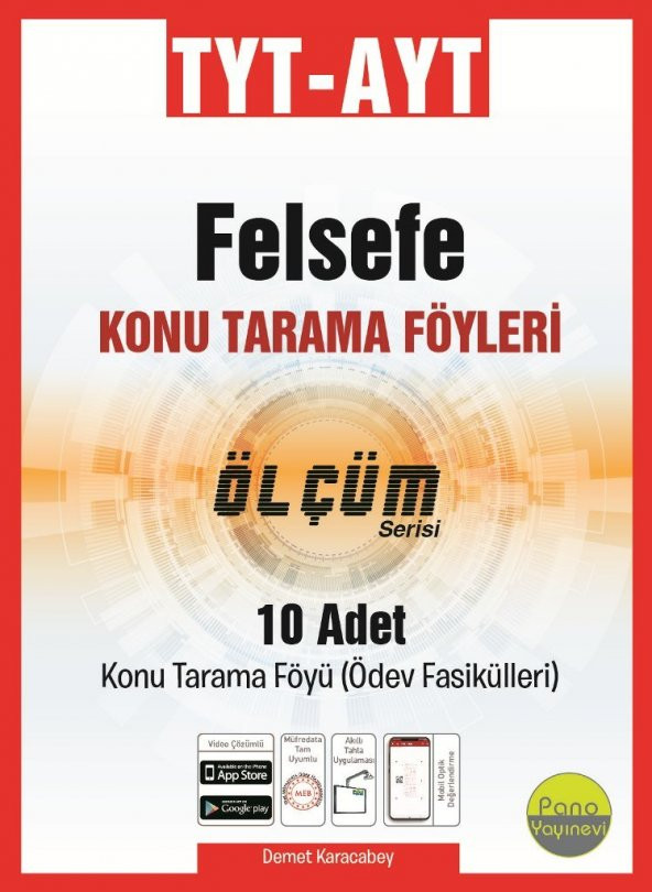 Pano TYT-AYT Felsefe Tarama Föyleri (10 Fasikül 10x16 Sayfa) ürün görseli 1