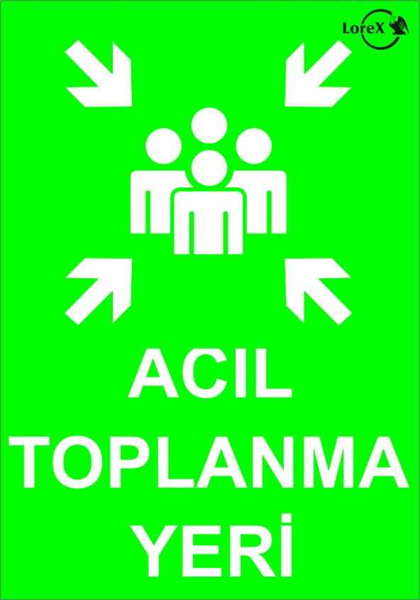 LOREX LR-IS245 ACİL TOPLANMA YERİ LEVHASI ürün görseli 1