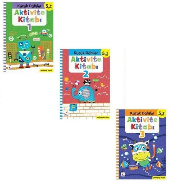 Küçük Dahiler Aktivite Seti 3 Kitap ( 5+ Yaş ) ürün görseli 1