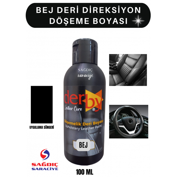 Derby Bej Deri Oto Koltuk Direksiyon Döşeme Boyası ürün görseli 1