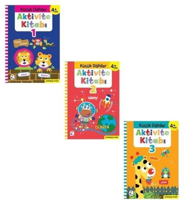 Küçük Dahiler Aktivite Seti 3 Kitap ( 4+ Yaş ) ürün görseli 1