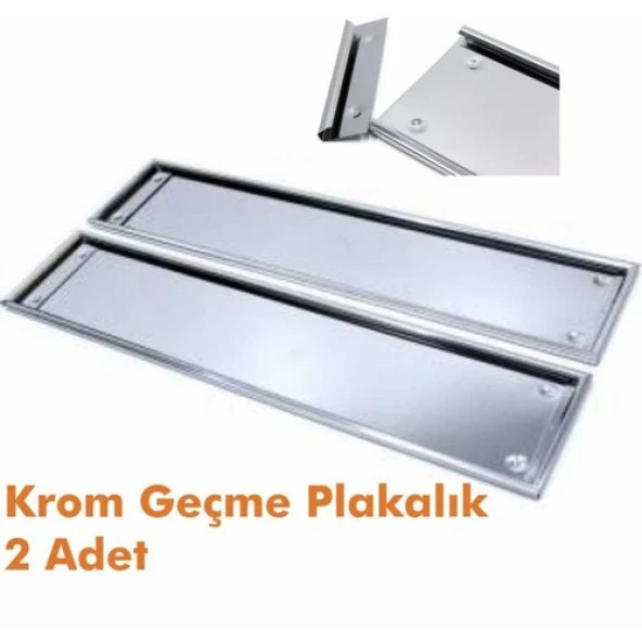 Paslanmaz Krom Plakalık Plaka Altı ( 2 Adet ) ürün görseli 1