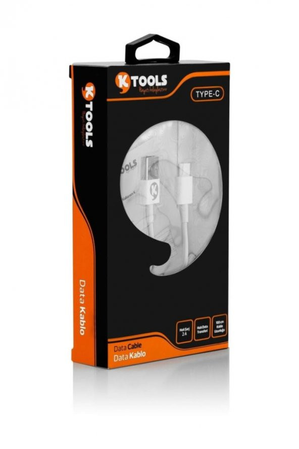 Lüx 2A 1 Metre Beyaz Type C Data Kablo - Resim 2