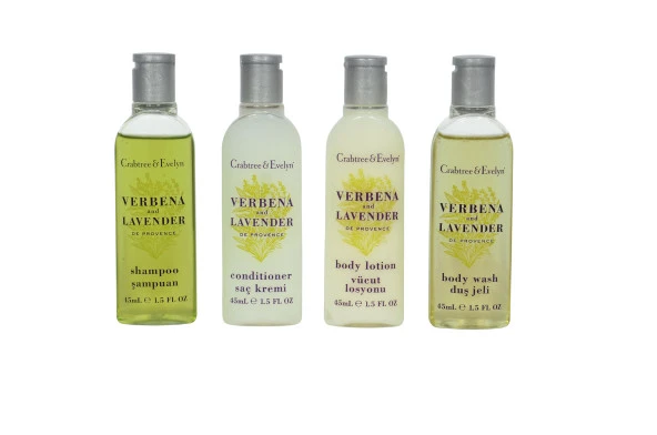 Crabtree & Evelyn's Verbena & Lavender 4 'lü Saç ve Vücut Bakım Seti 4 x 45 ML ürün görseli 1