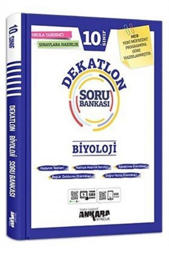 ANKARA 10.SINIF DEKATLON BİYOLOJİ SORU BANKASI ürün görseli 1