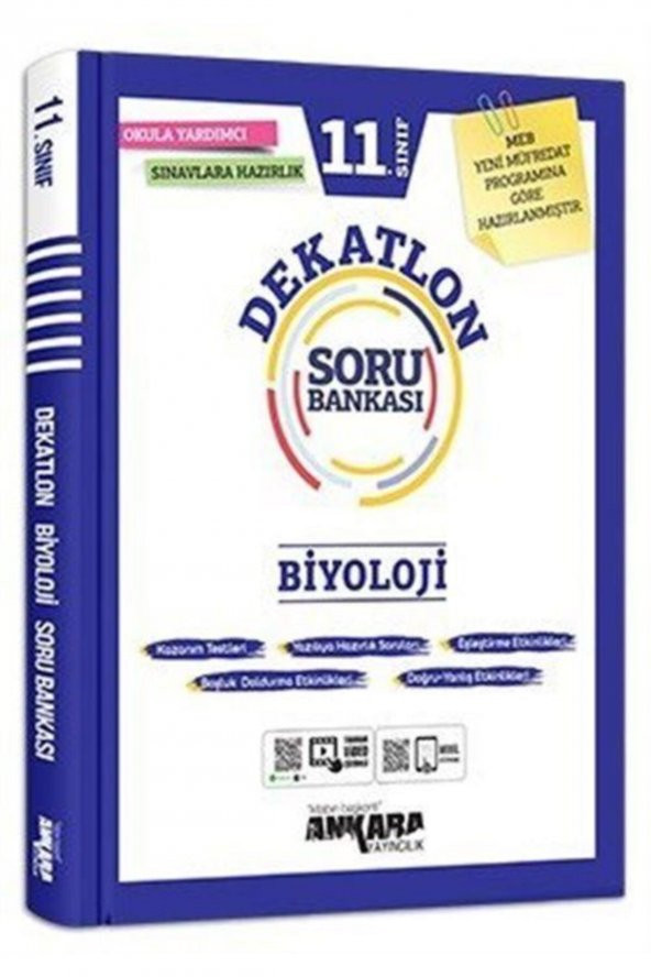 ANKARA 11.SINIF DEKATLON BİYOLOJİ SORU BANKASI-2021 ürün görseli 1
