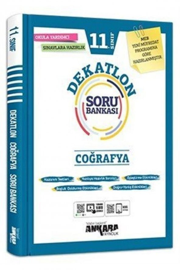 ANKARA 11.SINIF DEKATLON COĞRAFYA SORU BANKASI ürün görseli 1