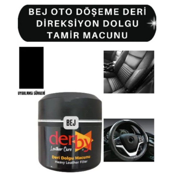 Derby Bej Oto döşeme Deri Çatlak Giderici Dolgu Tamir Macunu ürün görseli 1