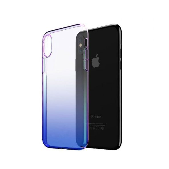 Teleplus iPhone XS Max Kılıf (Plus) Transparan Renkli Sert - Resim 3