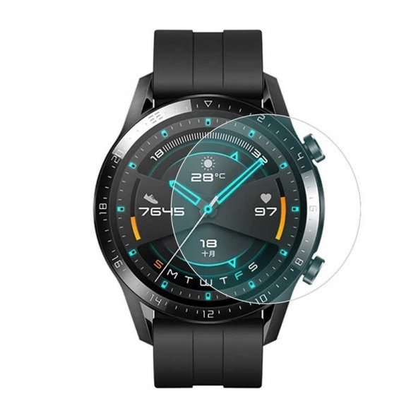 Teleplus Huawei Watch GT2 46mm Line Klasik Silikon Kordon  + Ekran Koruyucu - Resim 8