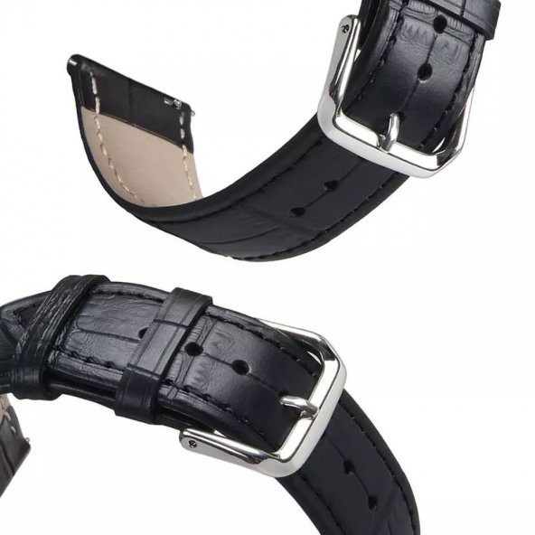 Teleplus Huawei Watch GT2E 46mm Suni Deri Kordon - Resim 2