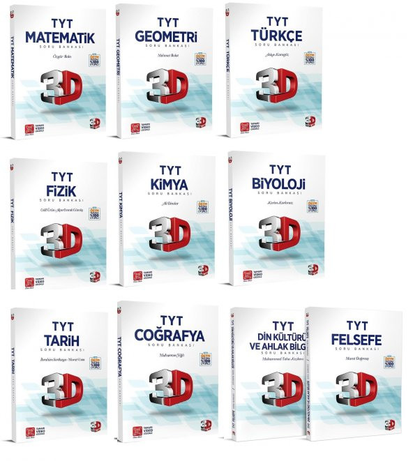 3D Yayınları Tyt Soru Bankası Seti Tam Set 2023 ürün görseli 1