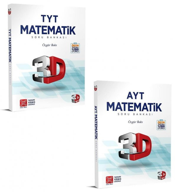 3D Yayınları Tyt Ayt Matematik Soru Bankası Seti 2023 ürün görseli 1