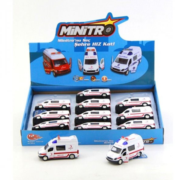 5058A-12D IŞIKLI METAL Ç.BIRAK AMBULANS - Resim 2