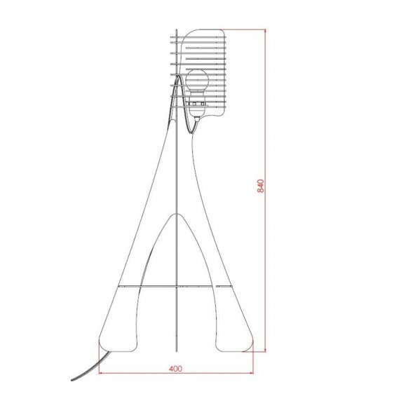 WoodACT Bellis Dekoratif Lambader - Resim 7