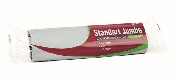 JUMBO ÇÖP TORBASI 80*110 - 220 GR (10 LU) 27 MİCRON FT488 ürün görseli 1