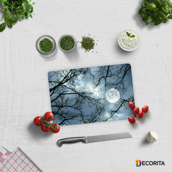DECORITA Cam Kesme Tahtası- Gece Desen ürün görseli 1