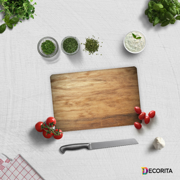 DECORITA Cam Kesme Tahtası- Ahşap Görünümlü ürün görseli 1