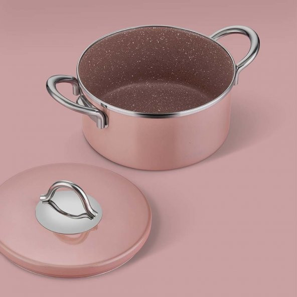 Neva Rose Chocolate 8 Parça Graye Tencere Seti - Resim 4