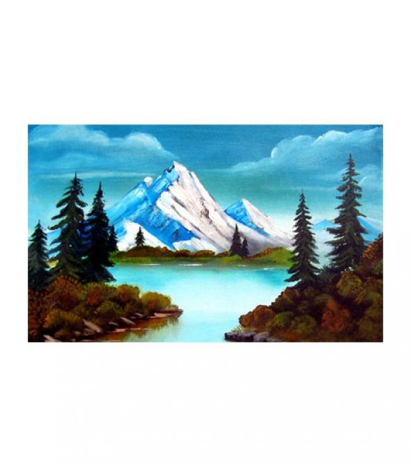 Romantic Snow 5 Parça Kanvas Tablo 135X85 Cm - Resim 5