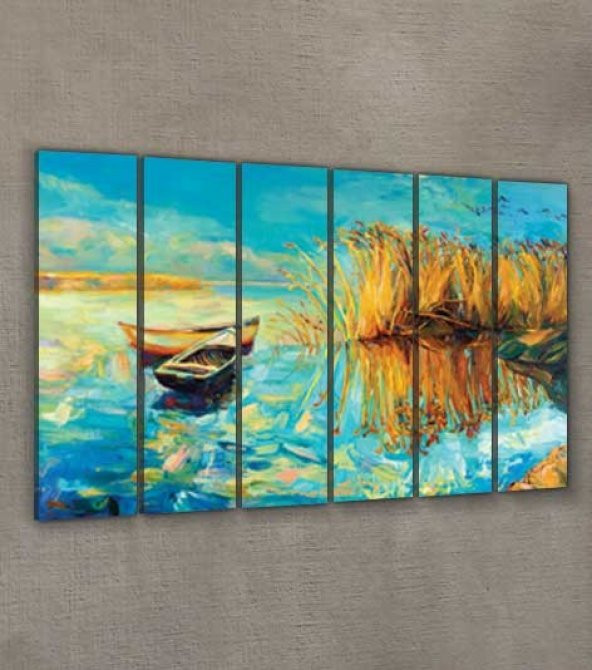 Afternoon 6 Parça Kanvas Tablo 180x90 Cm - Resim 2