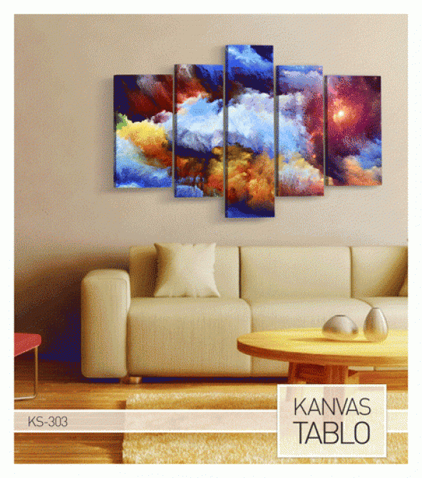 Little More Time 5 Parça Kanvas Tablo 135X85 Cm - Resim 3