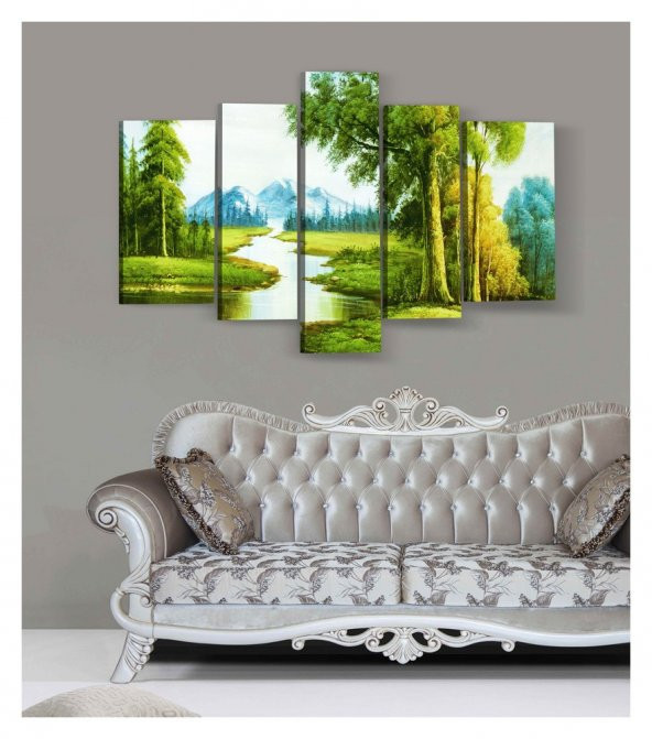 Hope 5 Parça Kanvas Tablo 135X85 Cm - Resim 3