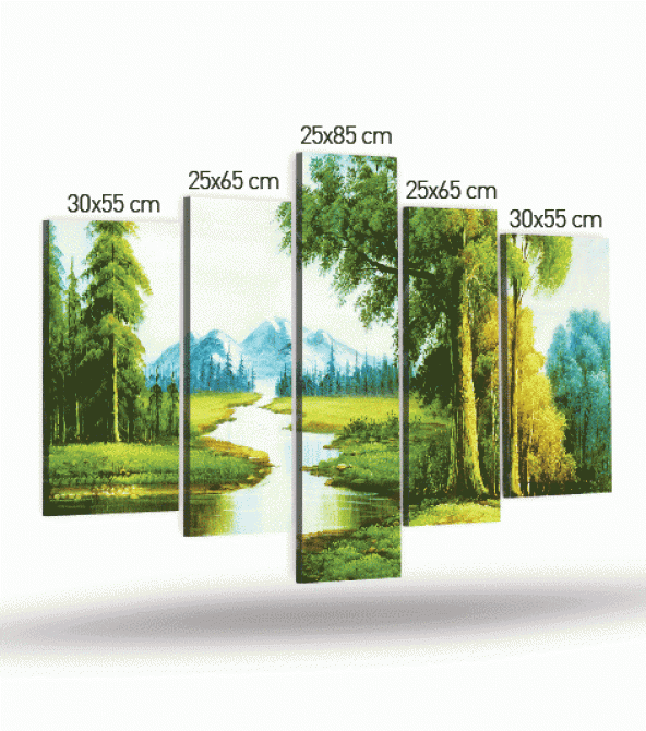 Hope 5 Parça Kanvas Tablo 135X85 Cm - Resim 4