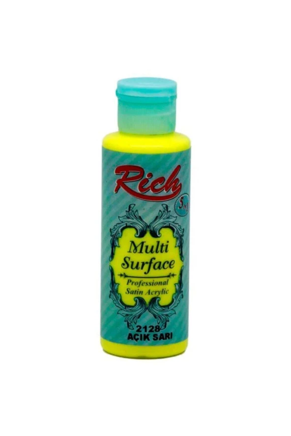 Rıch Akrilik Boya Multi Surface 120 Cc Açık Sarı 120-2128 ürün görseli 1