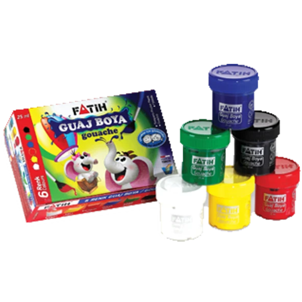 Fatih Guaj Boya Karton Kutu Şişe 6 Renk 25 ML 50410 ürün görseli 1