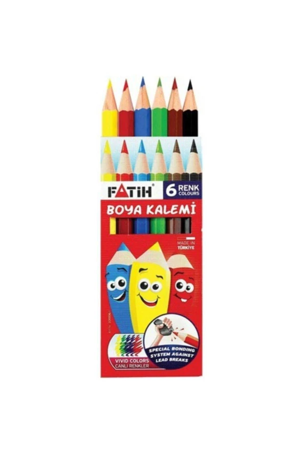 Fatih Kuru Boya Yarım Boy 6 Renk 33006 ürün görseli 1