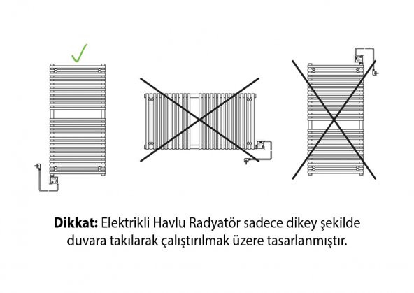 İVİGO 450 Watt Elektrikli Havlu Isıtıcı / İnox ürün görseli 1