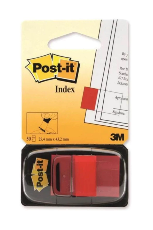 Post-it 3M Post-it® Index- Isaret Bandi, Kirmizi, 50 yaprak ürün görseli 1