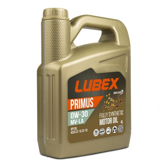 Lubex Primus MV-LA 0W-30 4 Lt Tam Sentetik Motor Yağı ürün görseli 1