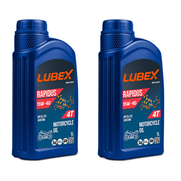 Lubex Rapidus 15W-40 1 Lt 4 Zamanlı Motosiklet Yağı (2 Adet) ürün görseli 1