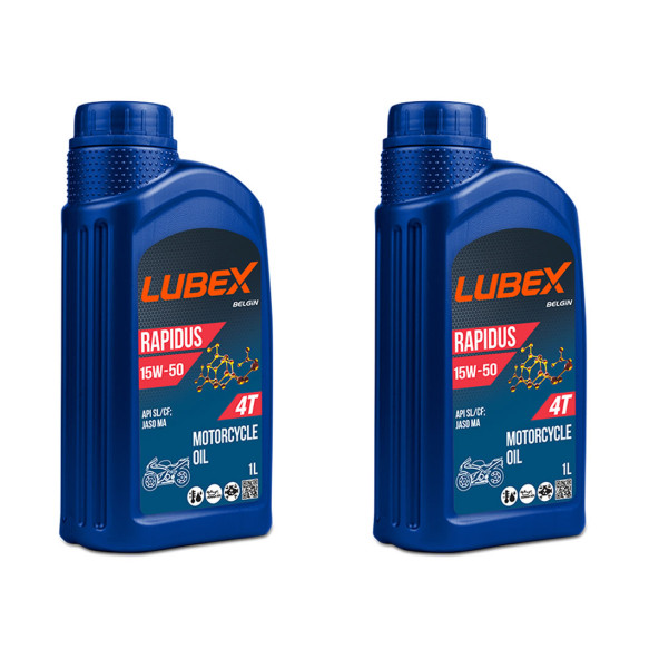 Lubex Rapidus 15W-50 1 Lt 4 Zamanlı Motosiklet Yağı (2 Adet) ürün görseli 1
