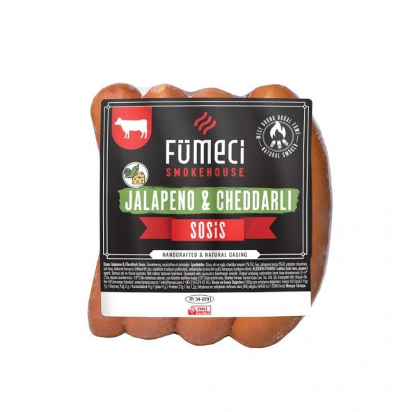 Fümeci Smokehouse Jalapeno Cheddar Sosis 350-400 g ℮ ürün görseli 1