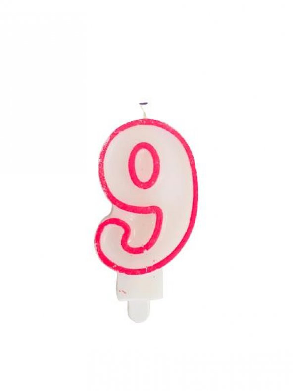 PASTA MUMU RAKAM 9 PEMBE BEYAZ ürün görseli 1