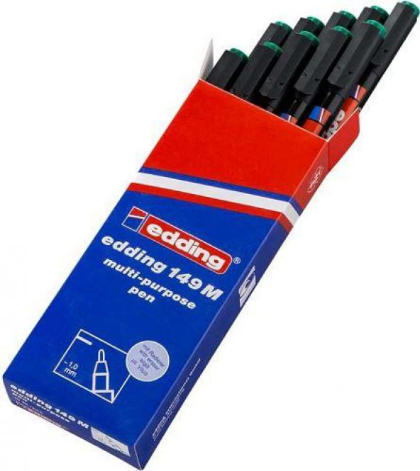 EDDING ASETAT KALEMI 1 mm YESIL 10 LU (149M) ürün görseli 1